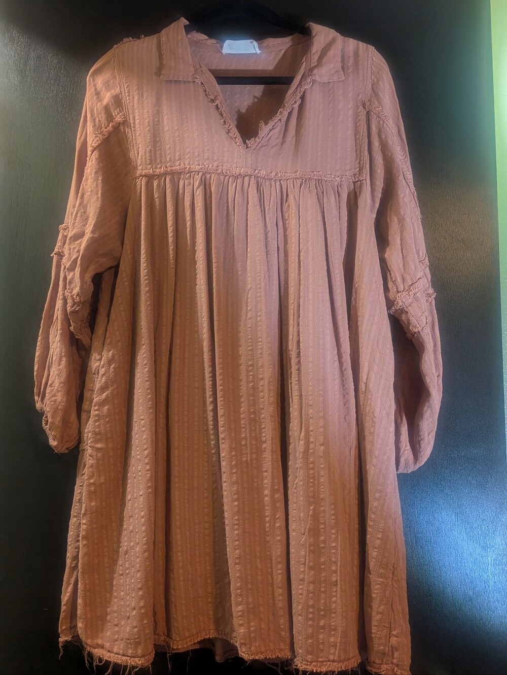Carly Jean Los Angeles Rocco Boho Flowy Long Sleeve Dress - Size Large